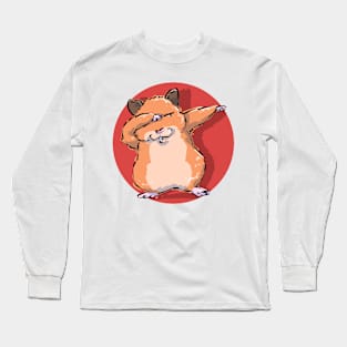 Funny Dabbing Dancing Hamster Pet Long Sleeve T-Shirt